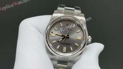Rolex Oyster Perpetual 3230 Automatic Movement  White Steel Strap Grey 36-41mm Watch